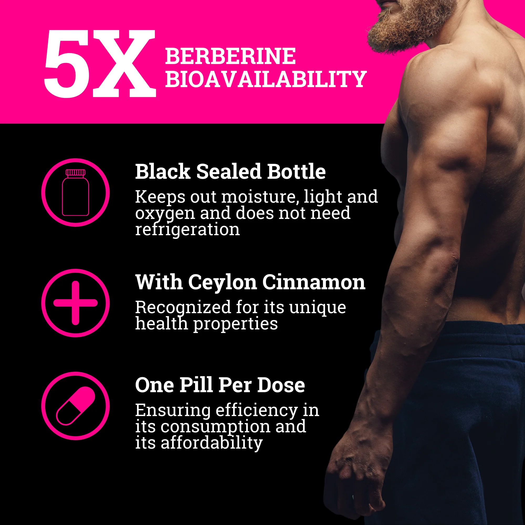 5x Berberine (Dihydroberberine) Enhanced with Ceylon Cinnamon - Image 3